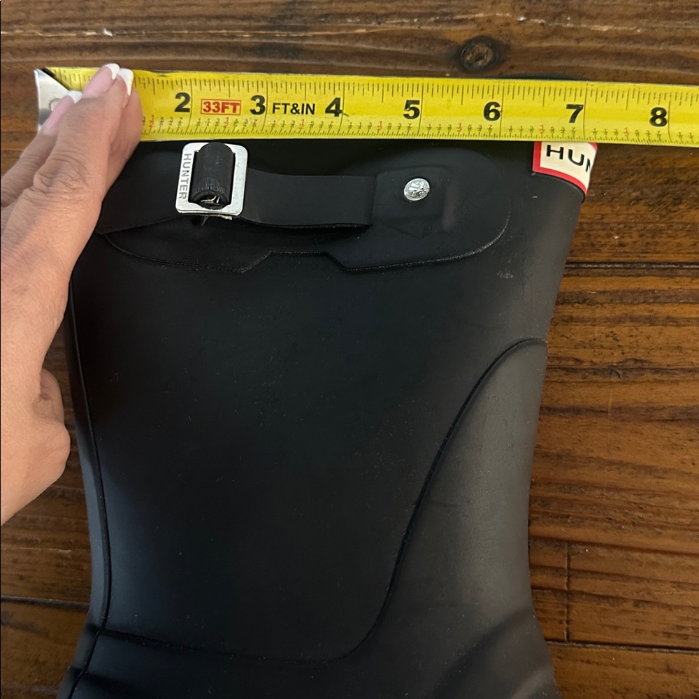HUNTER Women’s Original Waterproof Matte Black Rain Boot Side Buckle Size 10 - Picture 15 of 15